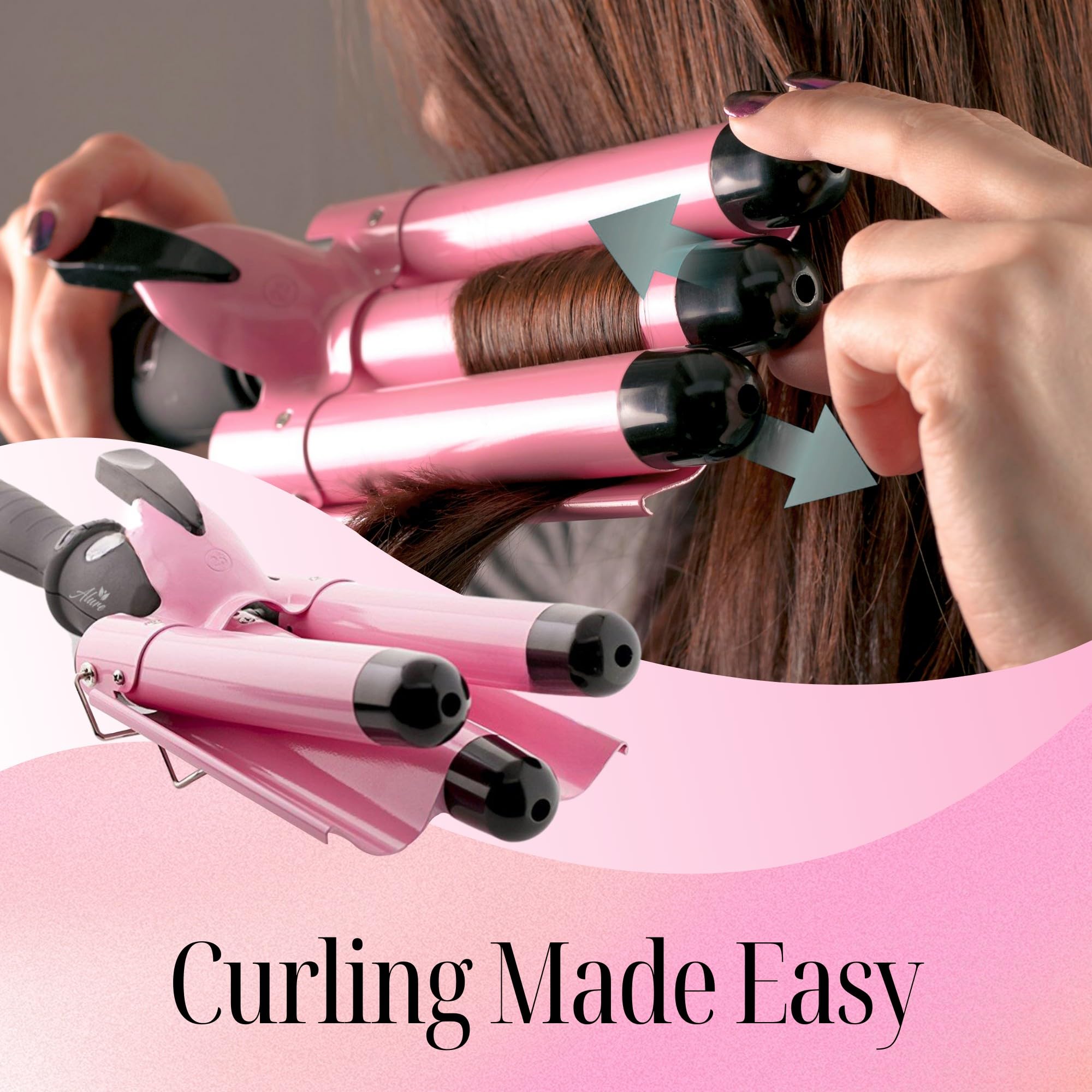 Alure non-slip handle and 360-degree swivel cord for easy styling.