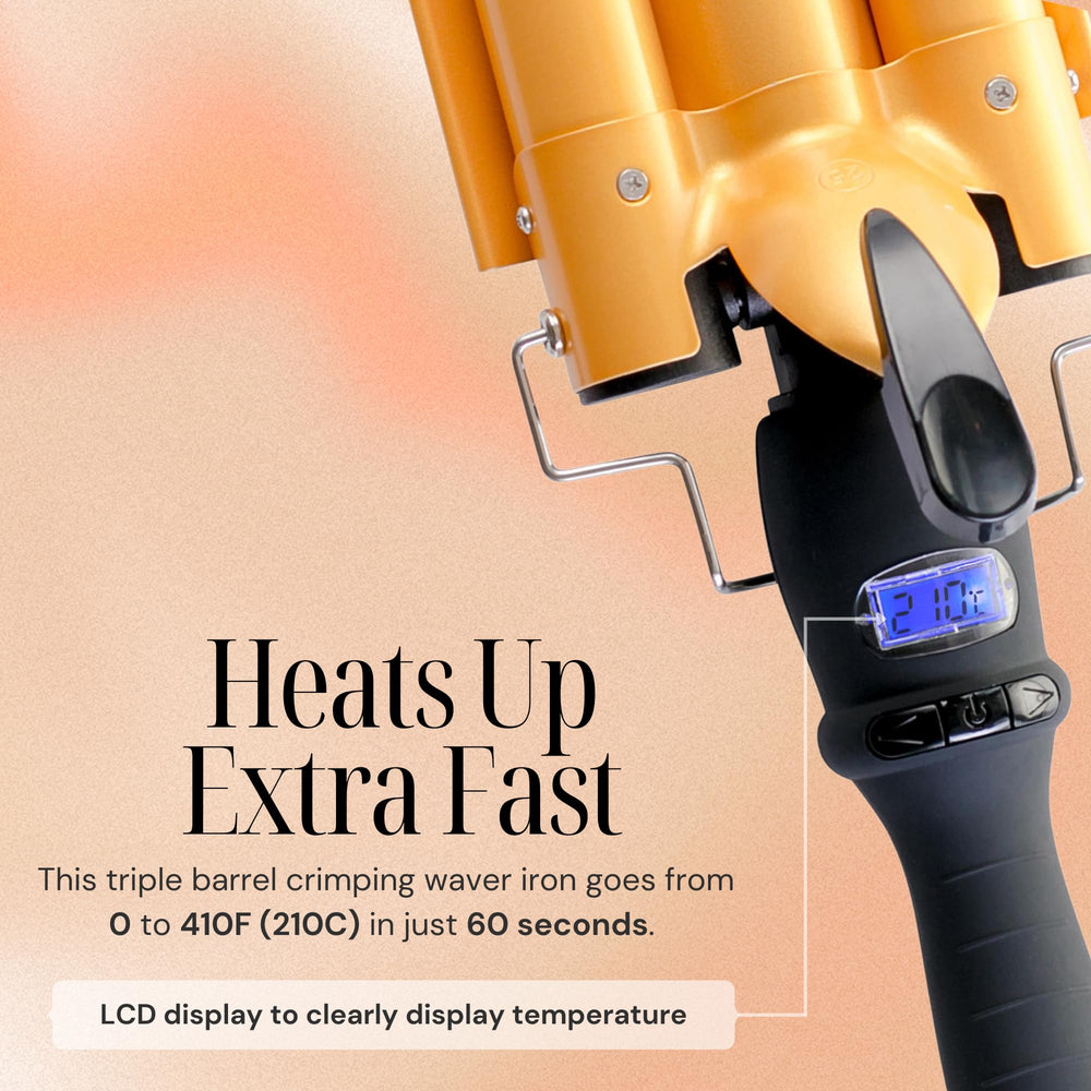 Alure rotatable cord 360 degrees for easy maneuverability while curling.