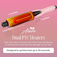Variable temperature control from 265F to 430F for all hair types.