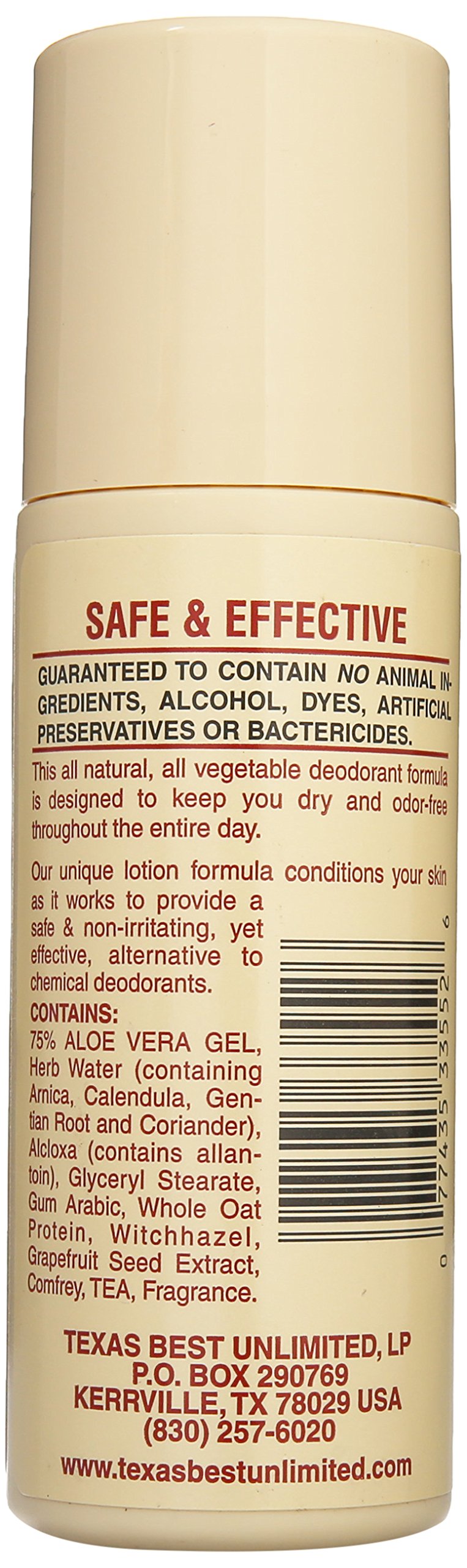Alvera roll-on deodorant Aloe and Almonds with natural ingredients.