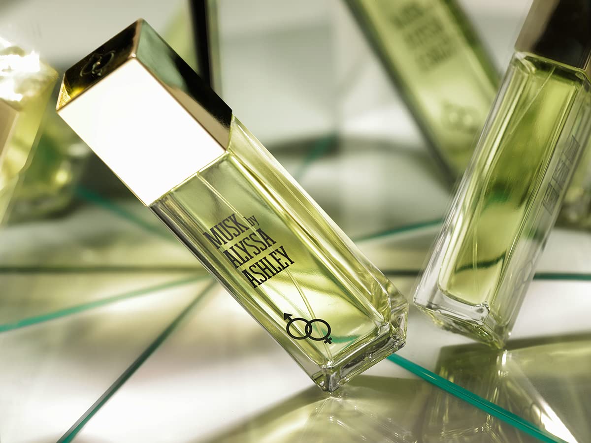 Alyssa Ashley Musk EDT bottle ready for versatile spraying.