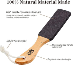 AM 8:00 foot scrubber with pumice stone exfoliates dry heels with a secure grip