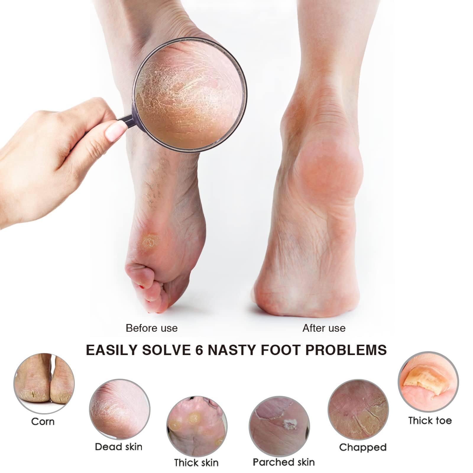 AM 8:00 natural beech wood handle adds eco-friendly charm to foot care