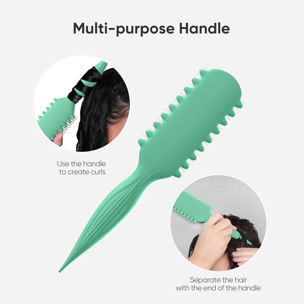 AM8:00 Curl Defining Brush used during wet hair styling and product distribution