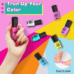 Escritorio de Amagoing para ordenar herramientas y esmaltes durante la manicura infantil.