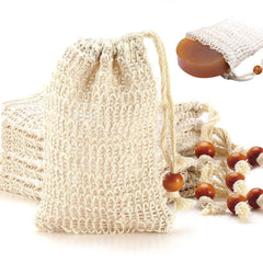 AMAHOMESA bolsa-jabon sisal natural para exfoliar y ducharte con suavidad.