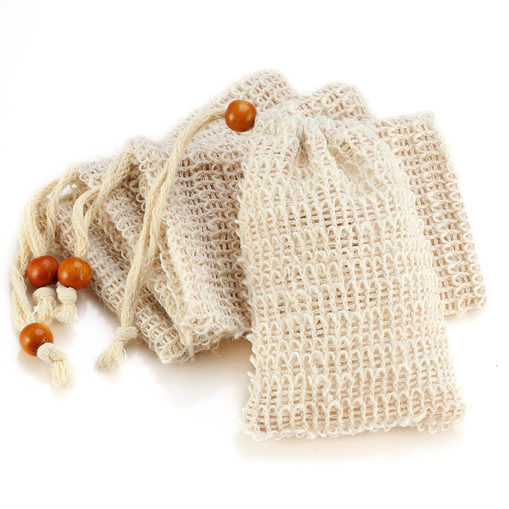 AMAHOMESA soap bag with sisal texture for gentle exfoliation during shower