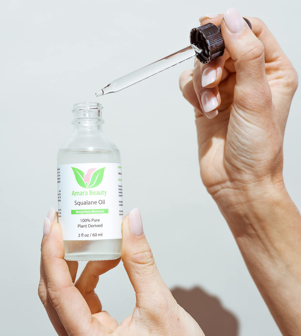 Labios más hidratados con aceite de Squalane de Amara Beauty.