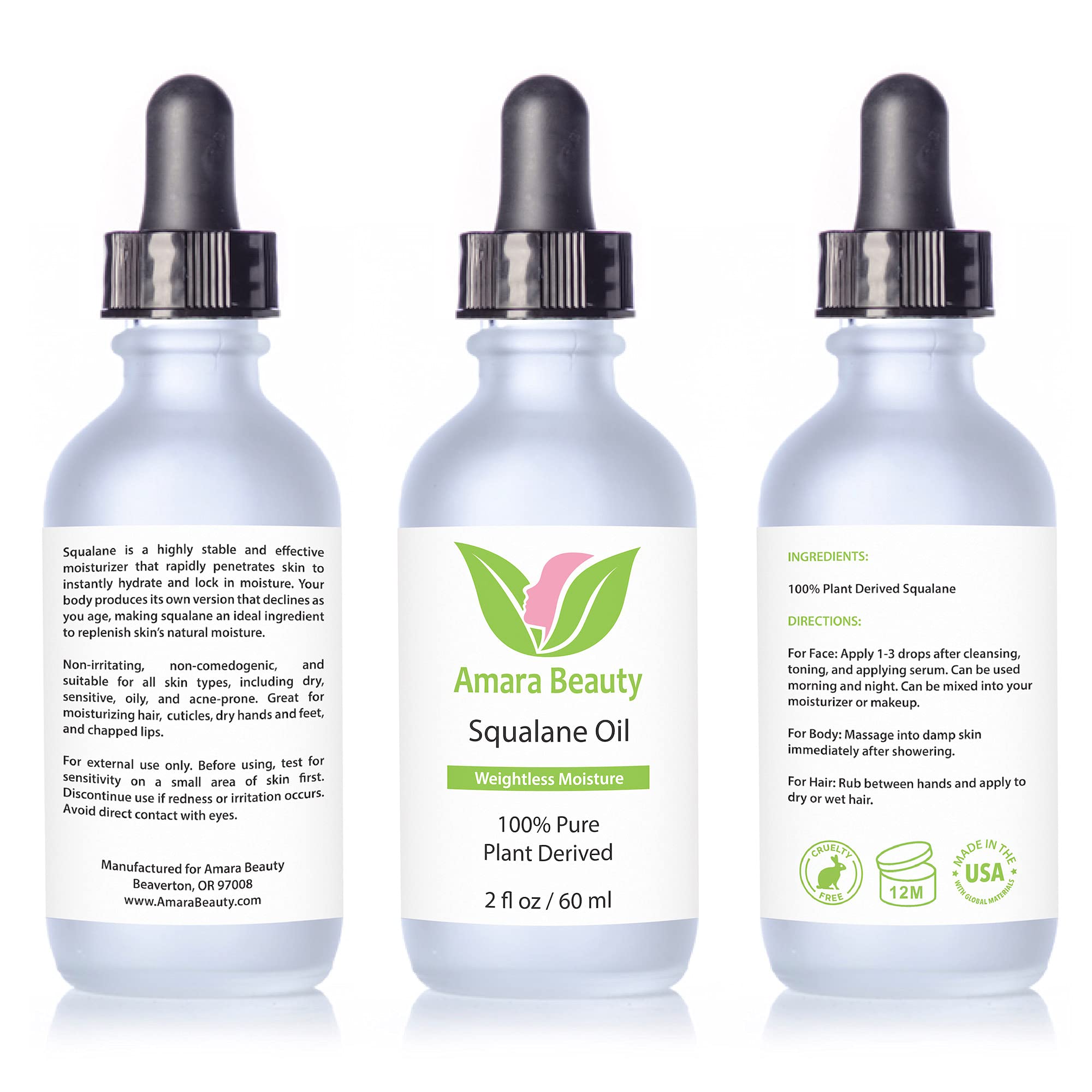 Hidratación de manos y pies con Amara Beauty Squalane.