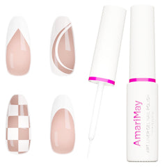 AmariMay Liner Art Blanco 1 mm para líneas finas en uñas.