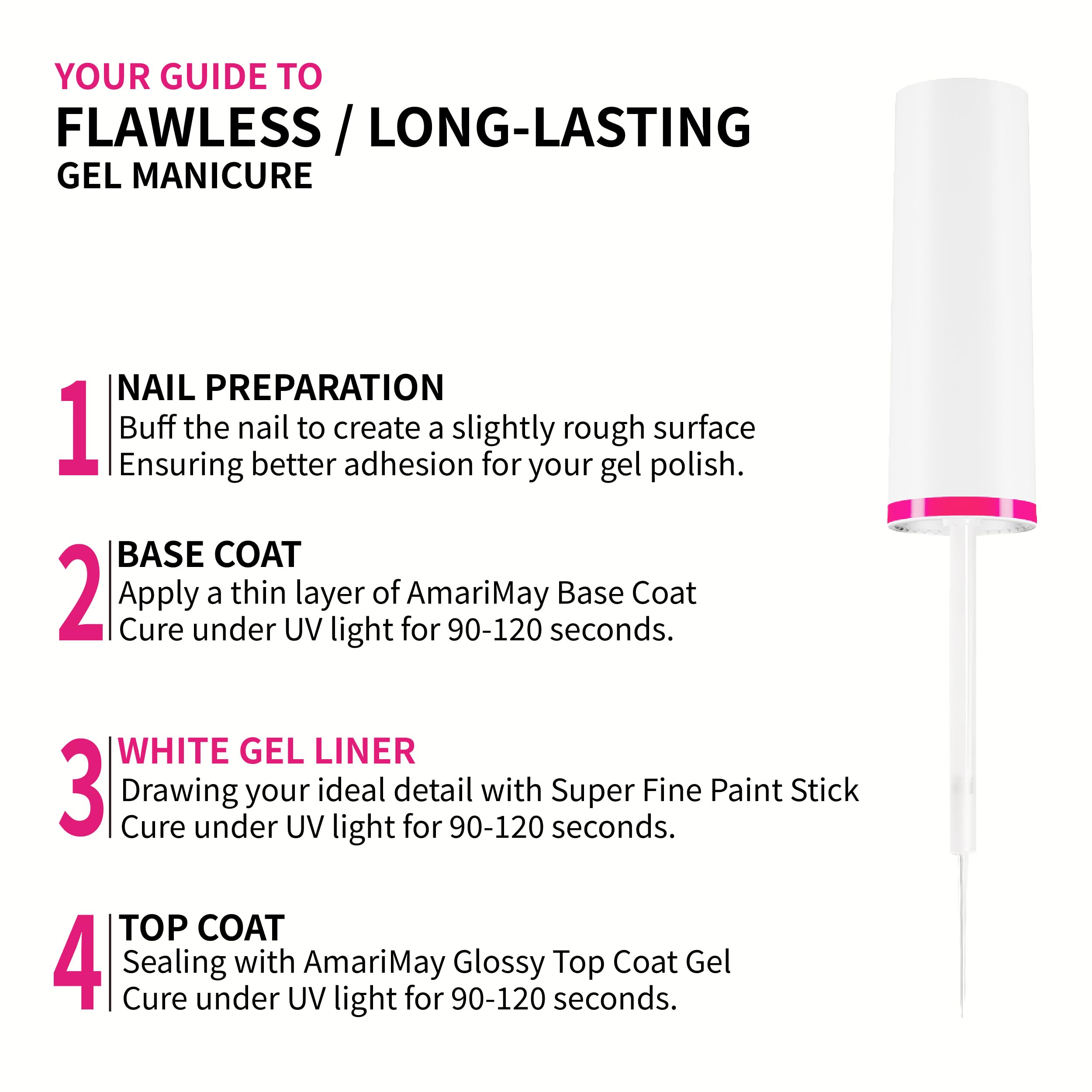 AmariMay Set Gel 7 ml, kit completo para arte en casa.