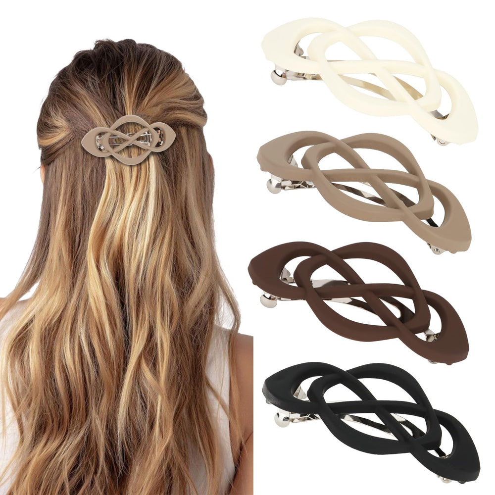 Amariver 4packs hair clips with crossover design for versatile daily styling