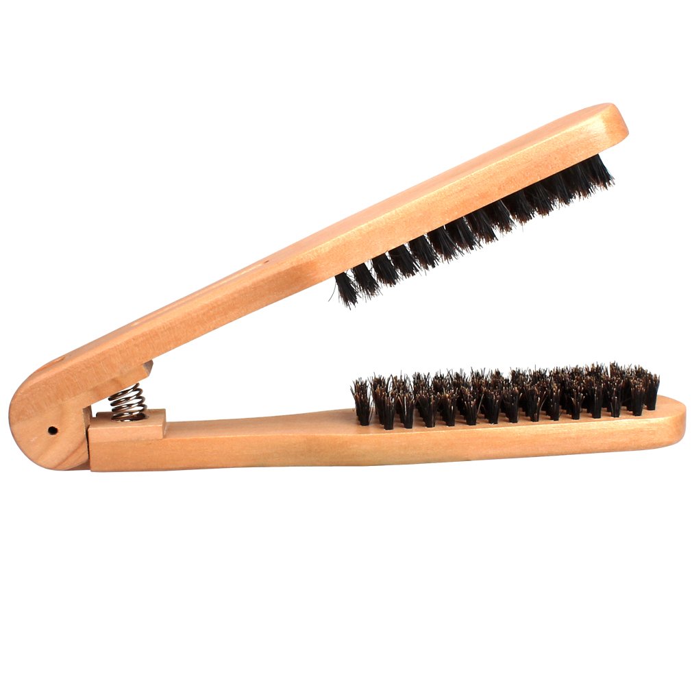 Amariver dual-brush comb shows anti-static design for frizz control.