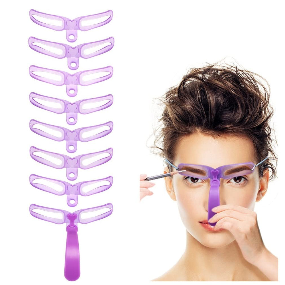 Amariver Eyebrow Stencils collection with eight styles for versatile brow shaping.
