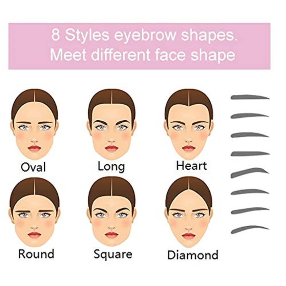 Amariver Eyebrow Stencils durable plastic resists folding and wear.