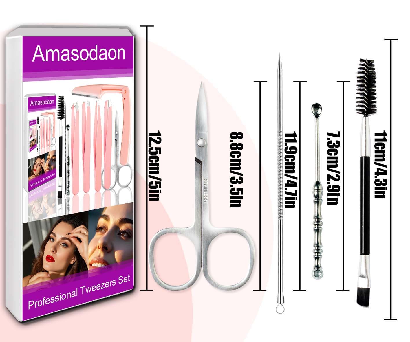 Amasodaon premium stainless steel tips glide smoothly for sensitive skin