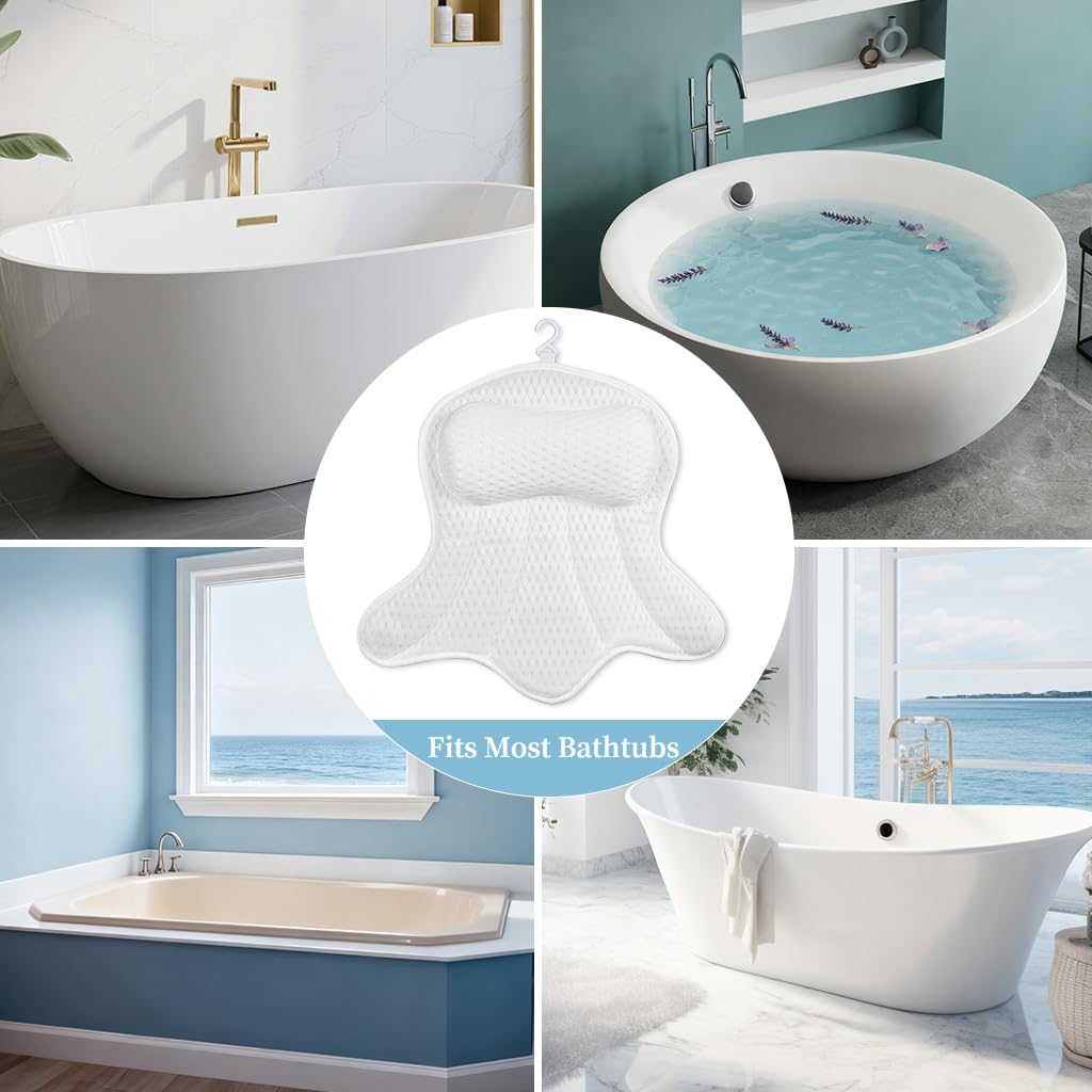 AmazeFan regalo premium, almohada de baño elegante para cualquier baño