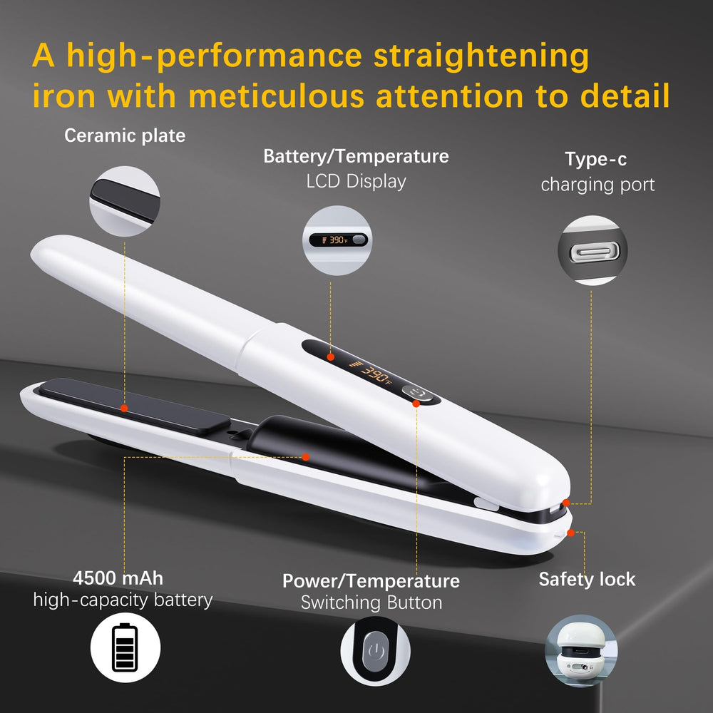 Amazebra 2-in-1 styler switches between straight and curled looks.