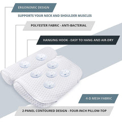 AmazeFan Almohada de baño ofrece soporte para cuello y hombros para relajación