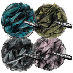 AmazerBath charcoal loofah blue dense foam for rich lather.
