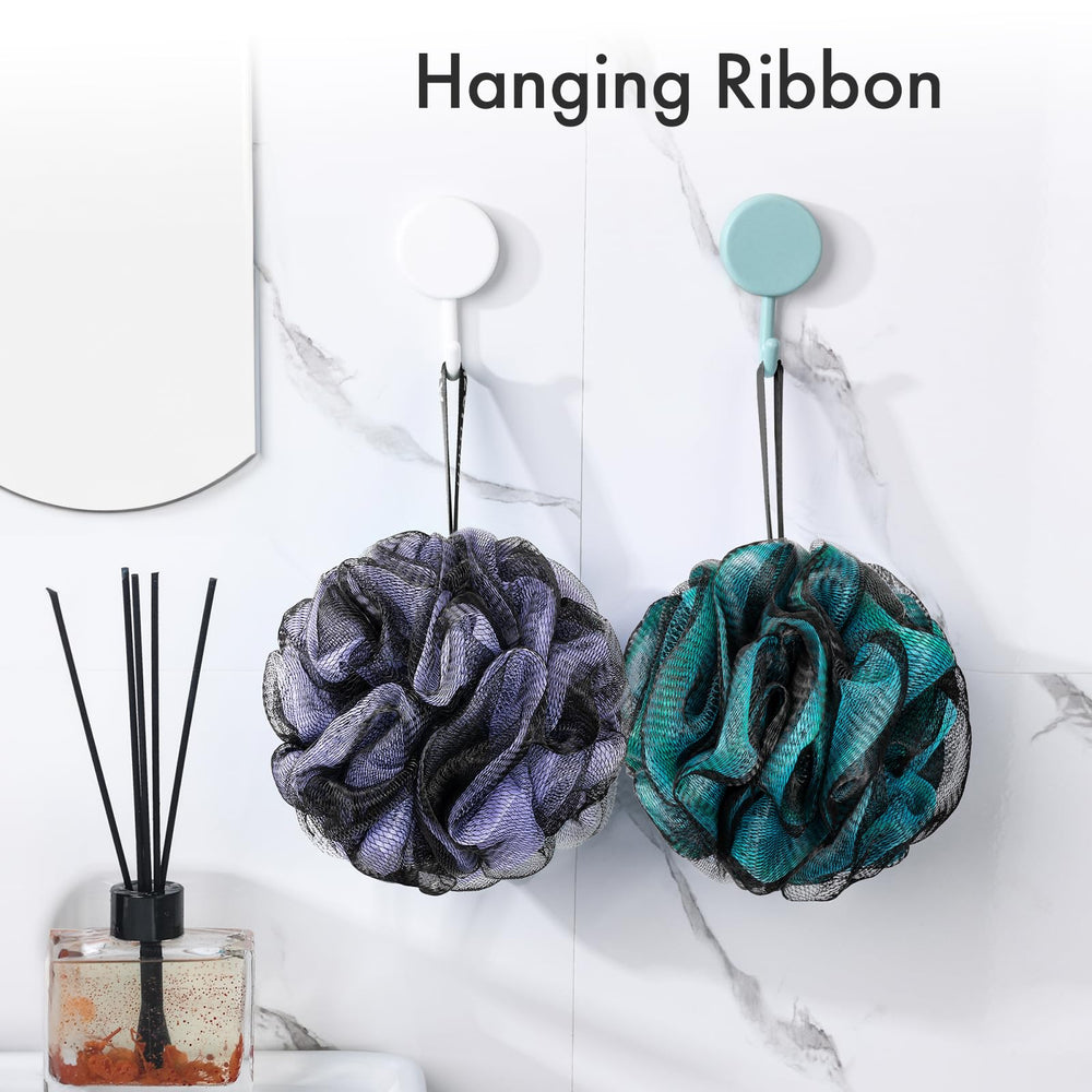 AmazerBath Charcoal Loofah Dense Mesh creates foam from minimal gel.