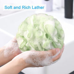 AmazerBath esponja lufa, juego de 4 colores algodón de azúcar, para decoración y uso.