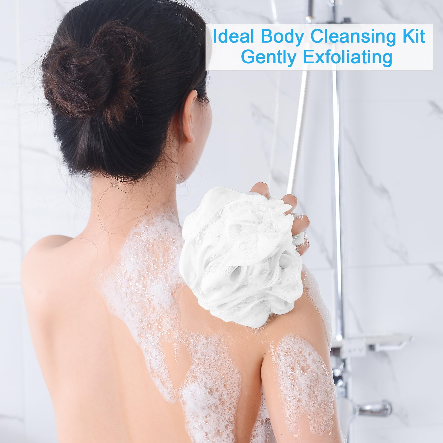 AmazerBath esponja lufa, nudo reforzado para mayor durabilidad.