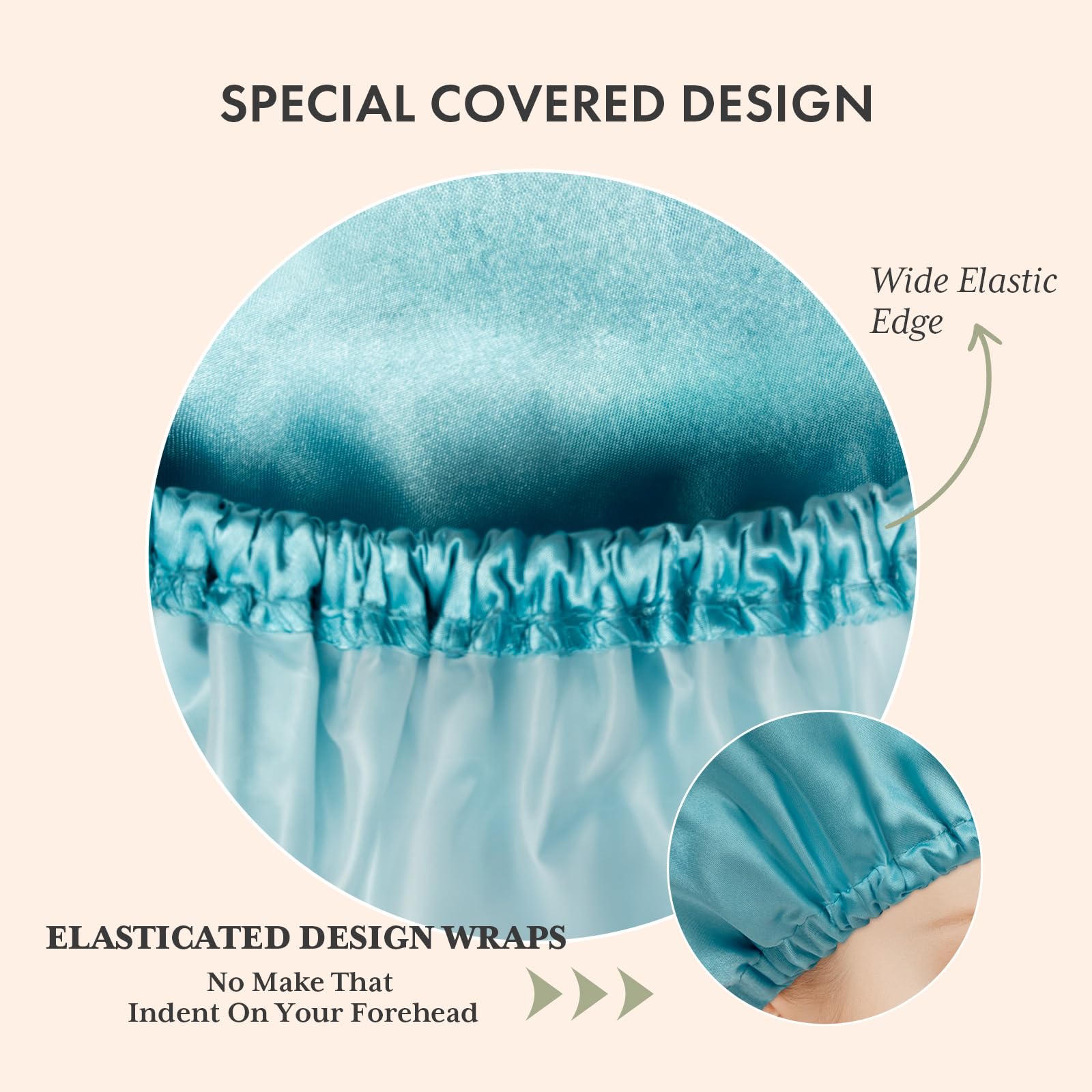Gorro AmazerBath con banda elástica suave que reduce la presión
