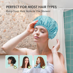 Gorro de ducha AmazerBath para spa y baño, evita salpicaduras