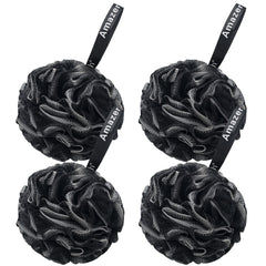 AmazerBath lufa de 60 g por pieza negra para exfoliar suave