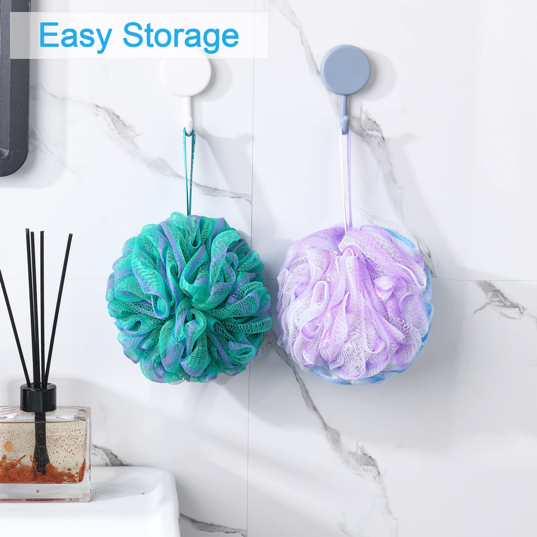 Colores verde y púrpura, ideal como regalo práctico para el baño.