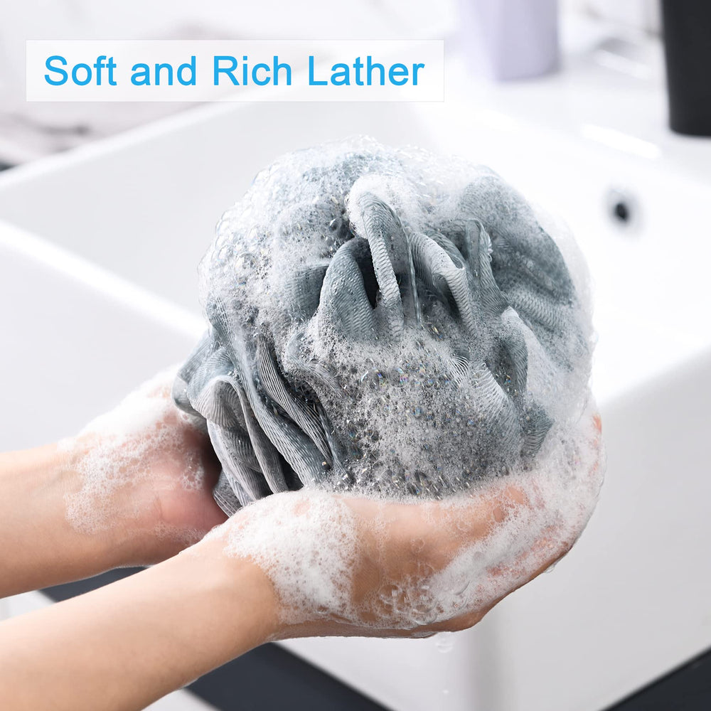 AmazerBath lufa azul espuma densa con poco gel