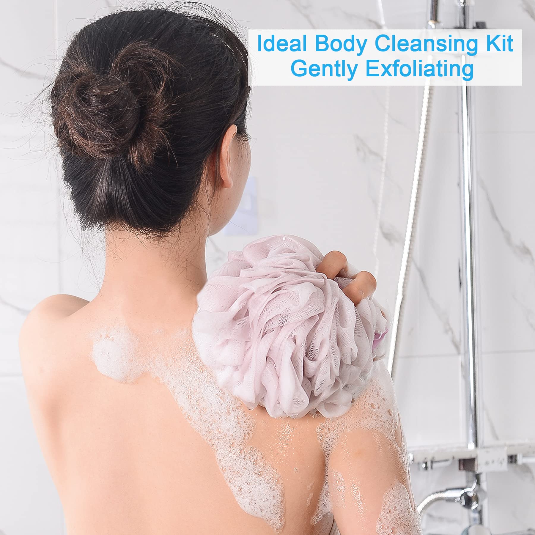 AmazerBath lufa rosa limpieza de poros y impurezas