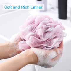 AmazerBath esponja exfoliante gris con malla densa para espuma rica