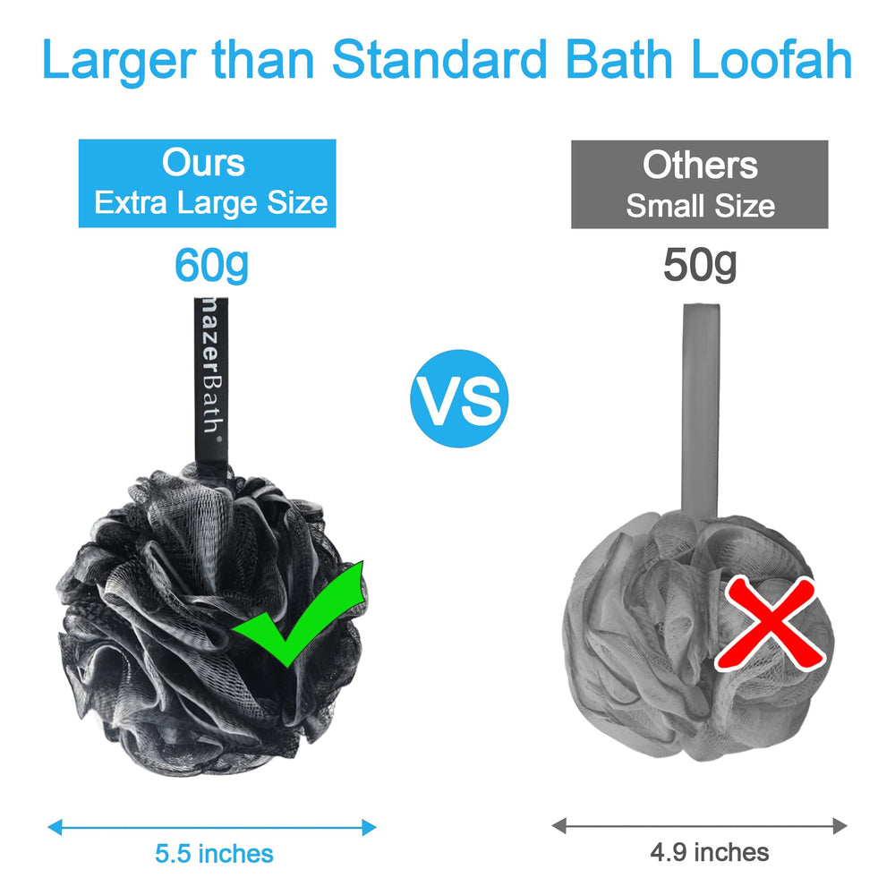 AmazerBath lufa con lazo colgante para secado fácil