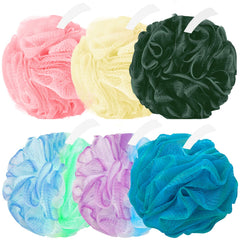 Amazerbst loofah close-up shows soft dense fibers for gentle exfoliation.