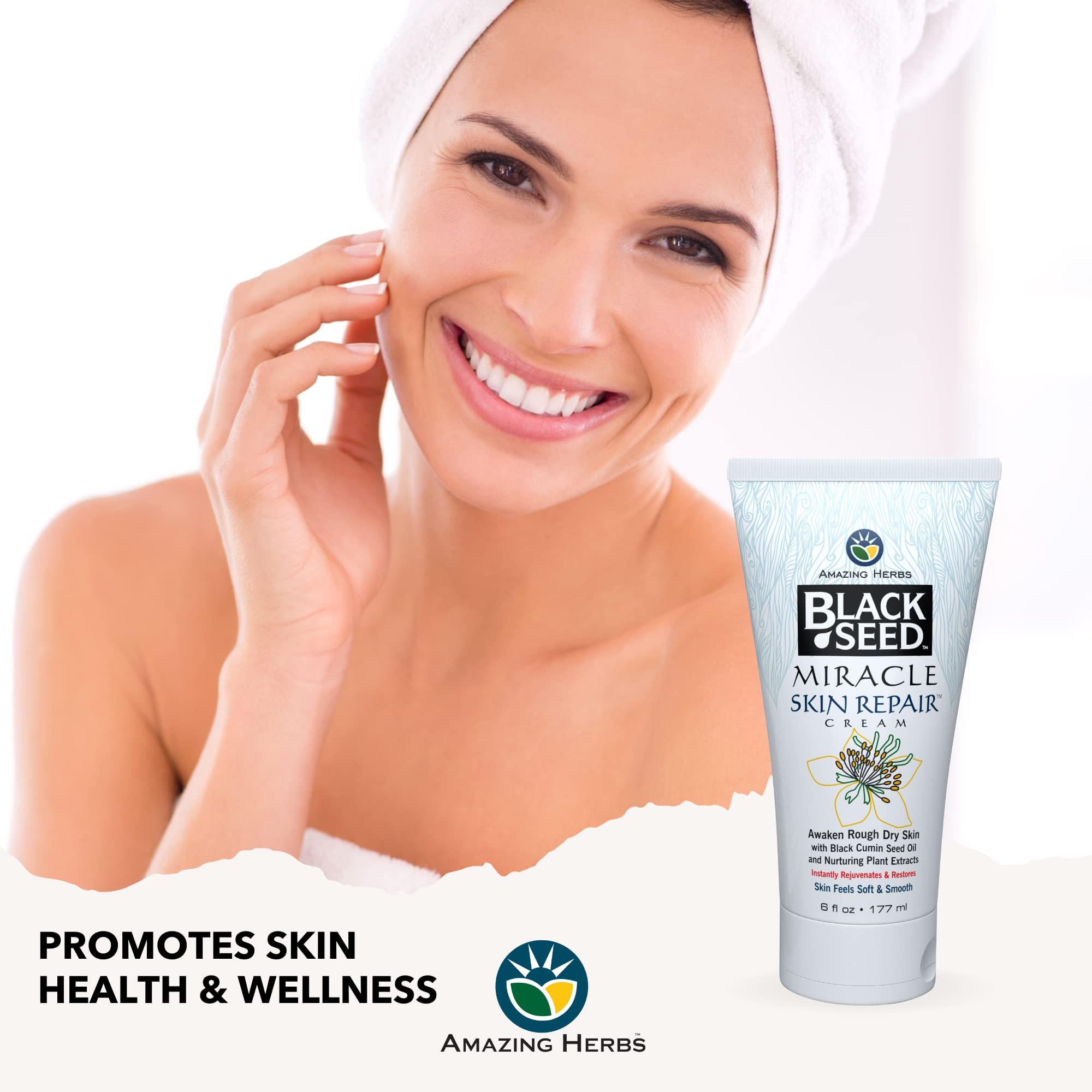 Aplicación de crema Amazing Herbs como parte de la rutina de cuidado