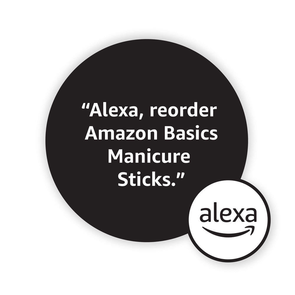 Amazon Basics 100-count pack of wooden manicure sticks for everyday use