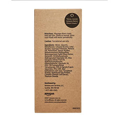 Non-foaming texture of Amazon Basics shave cream showing lotion-like application.