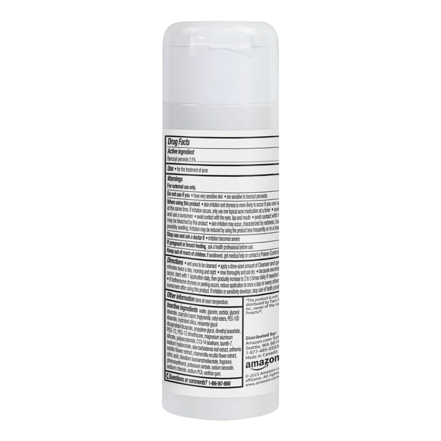 Amazon Basics limpiador con textura suave, ideal para limpieza facial diaria.