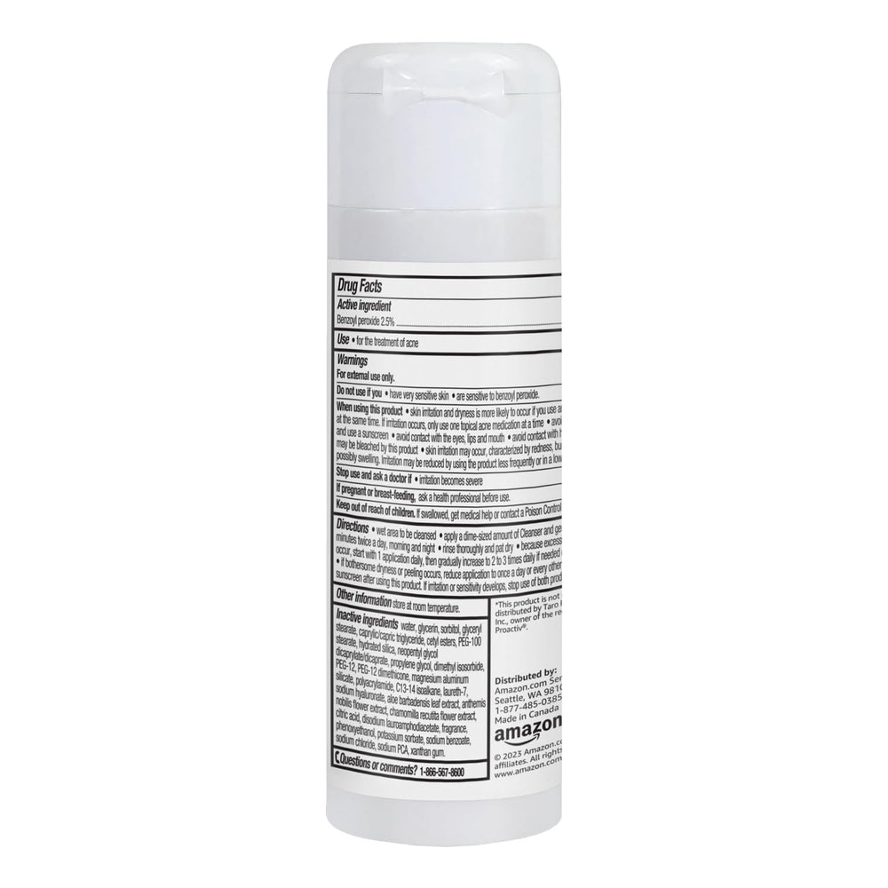 Amazon Basics limpiador con textura suave, ideal para limpieza facial diaria.