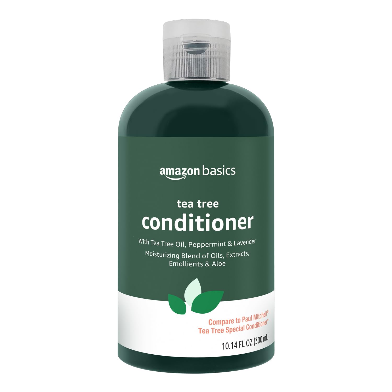 Amazon Basics Acondicionador Arbol de Té, botella visible, cabello suave y fácil de peinar