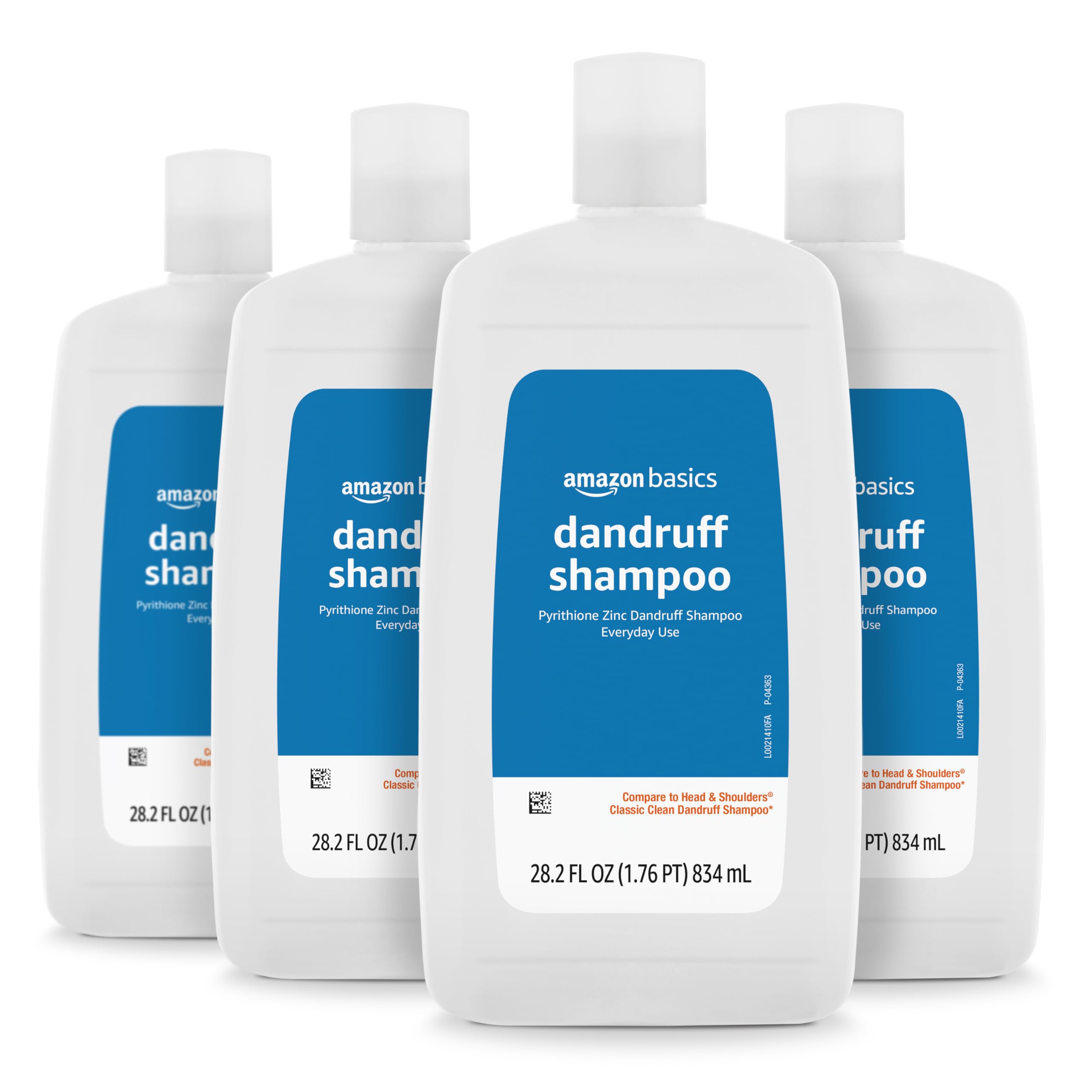 Amazon Basics anti-dandruff shampoo bottle pour for easy daily application