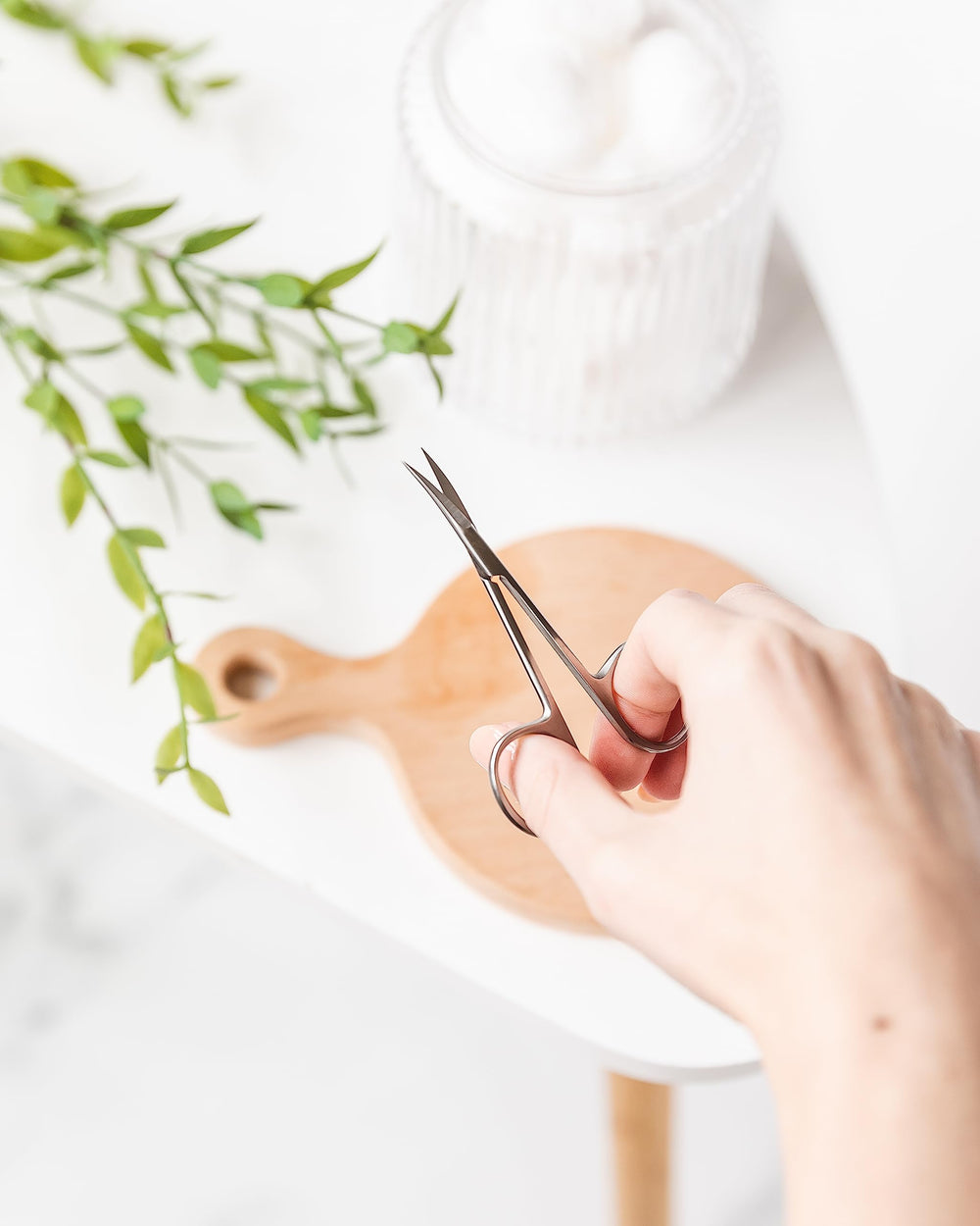 Amazon Basics Beauty Scissors boast a sleek design for daily grooming routines.
