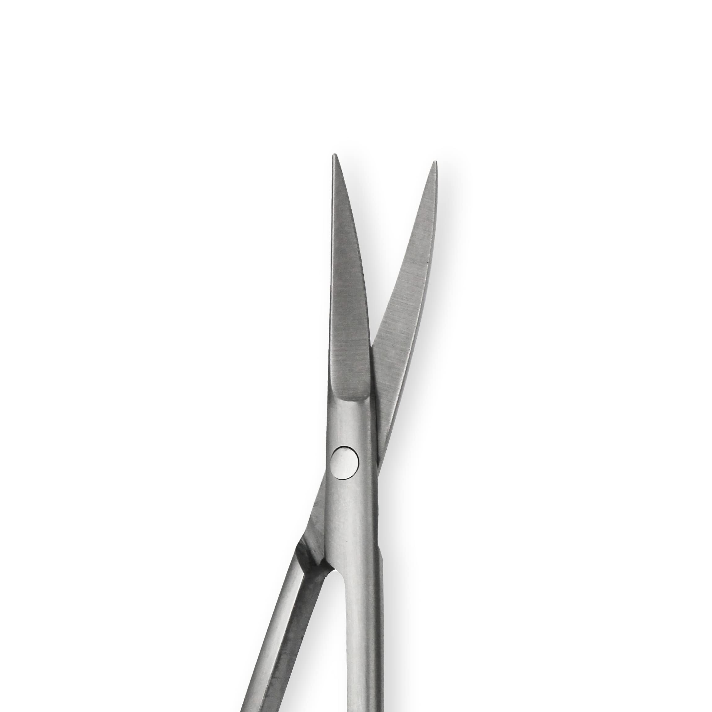 Amazon Basics Beauty Scissors feature an ergonomic grip for comfortable trimming.