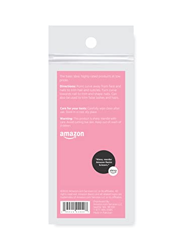 Amazon Basics Beauty Scissors provide multi-use grooming for brows, nails, and lashes.