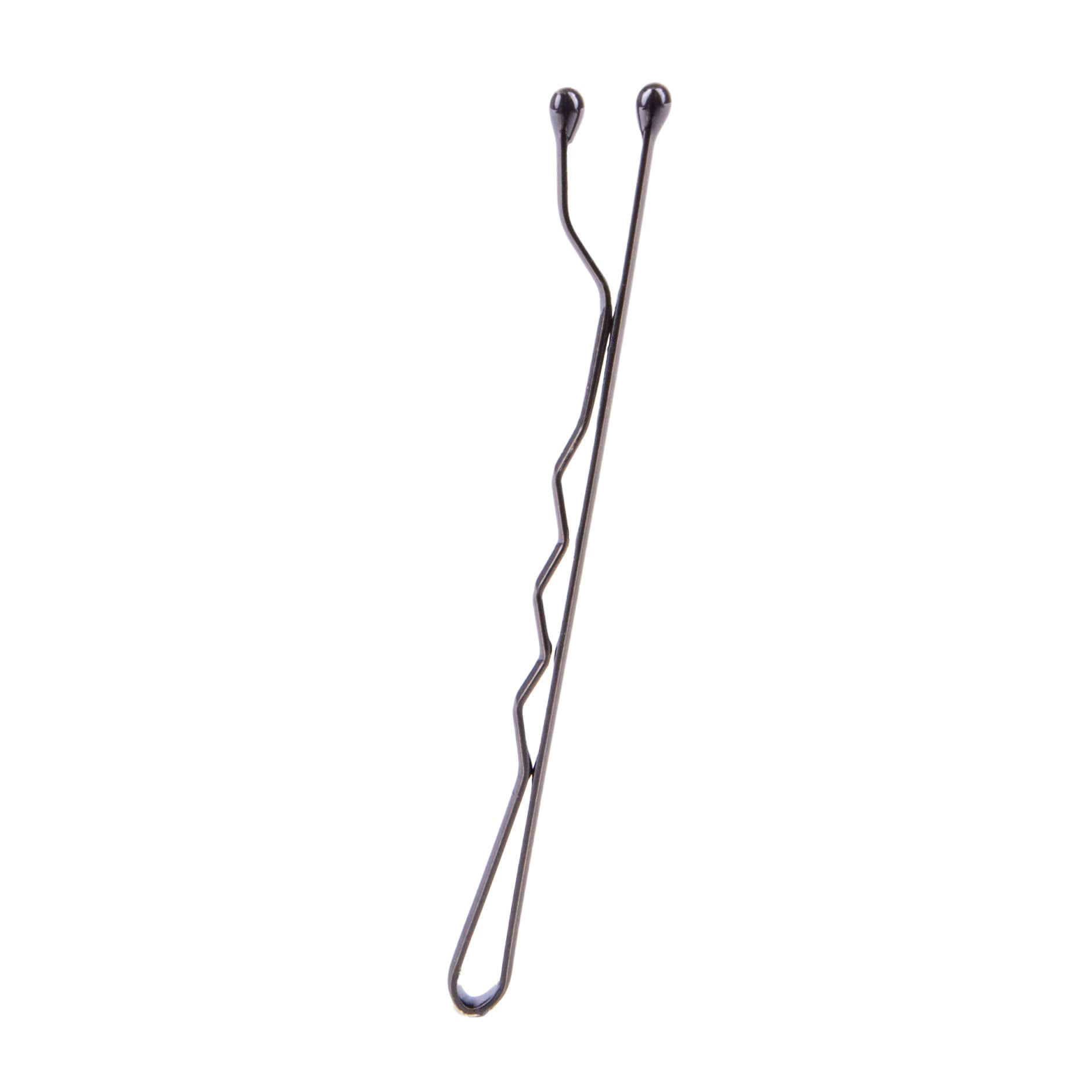 Amazon Basics Bobby Pins color-matching design on dark hair.