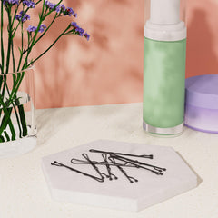 Amazon Basics Bobby Pins hair-use demonstration highlighting versatile styling.
