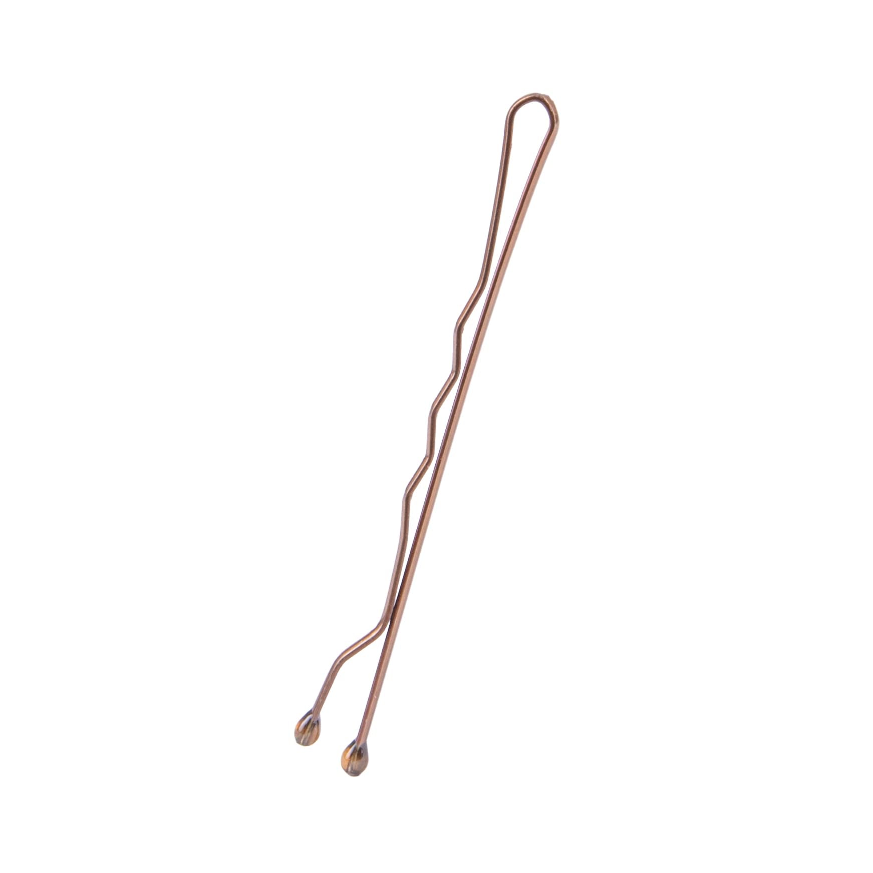 Amazon Basics No Slip Bobby Pins close-up showing updo grip
