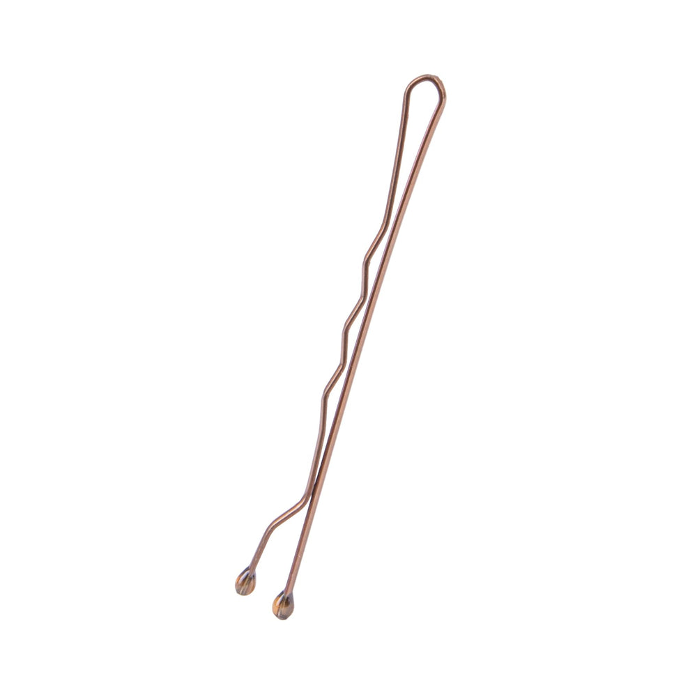 Amazon Basics No Slip Bobby Pins close-up showing updo grip